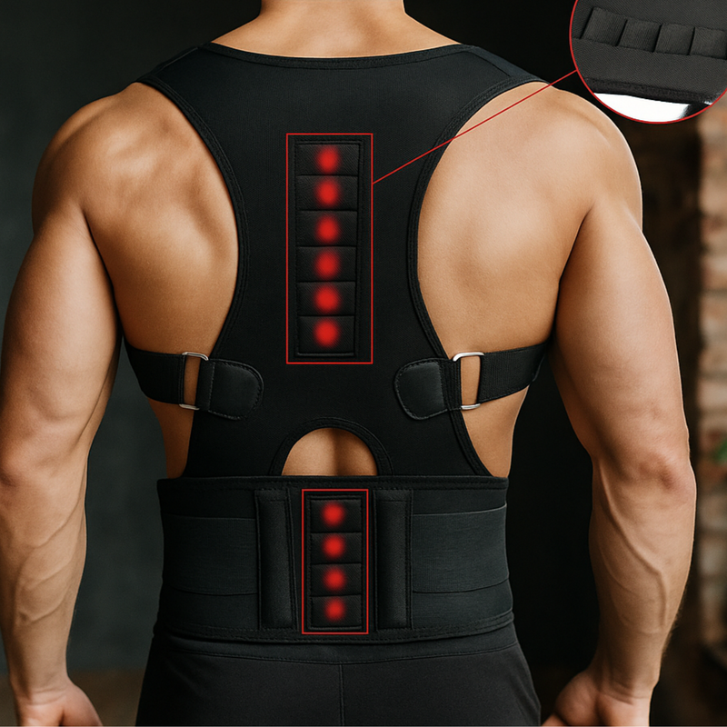 Corretor Postural Coluna Magnético Ajustável