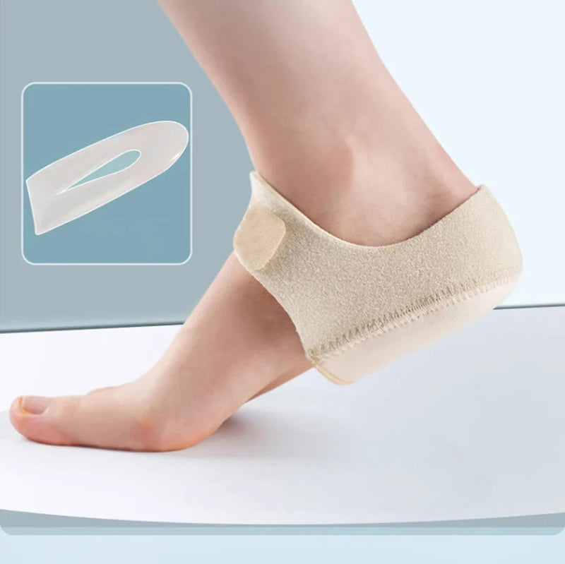 Protetor Ortopédico de Silicone para Calcanhar – Alívio da Dor e Absorção de Impacto